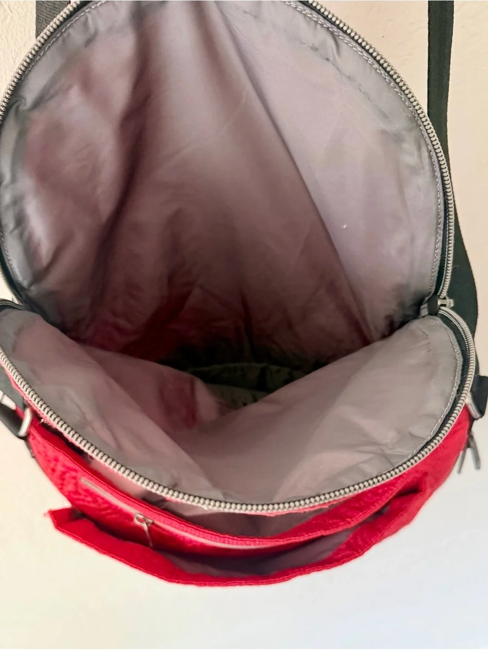 LeSportsac Red Colette Expandable Quilted Messenger Crossbody Bag